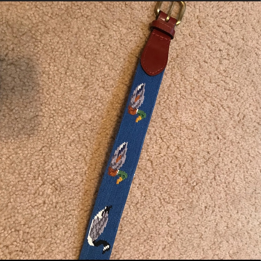 Smathers & Branson DuckDuckGoose Needlepoint Belt